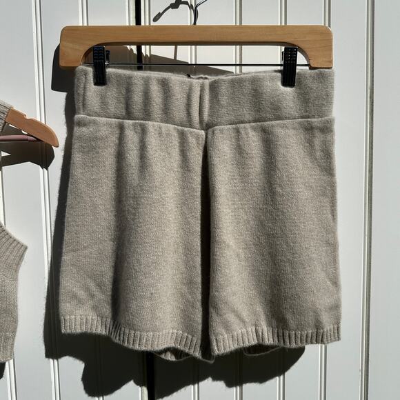 Lisa Yang Winnie Shorts Barbara Bralette Crop Size 1 S / M Sand Cashmere Sweater - Picture 13 of 16